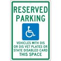 National Marker Co NMC Traffic Sign, Reserved Parking Wisconsin, 18in X 12in, White TMS343H